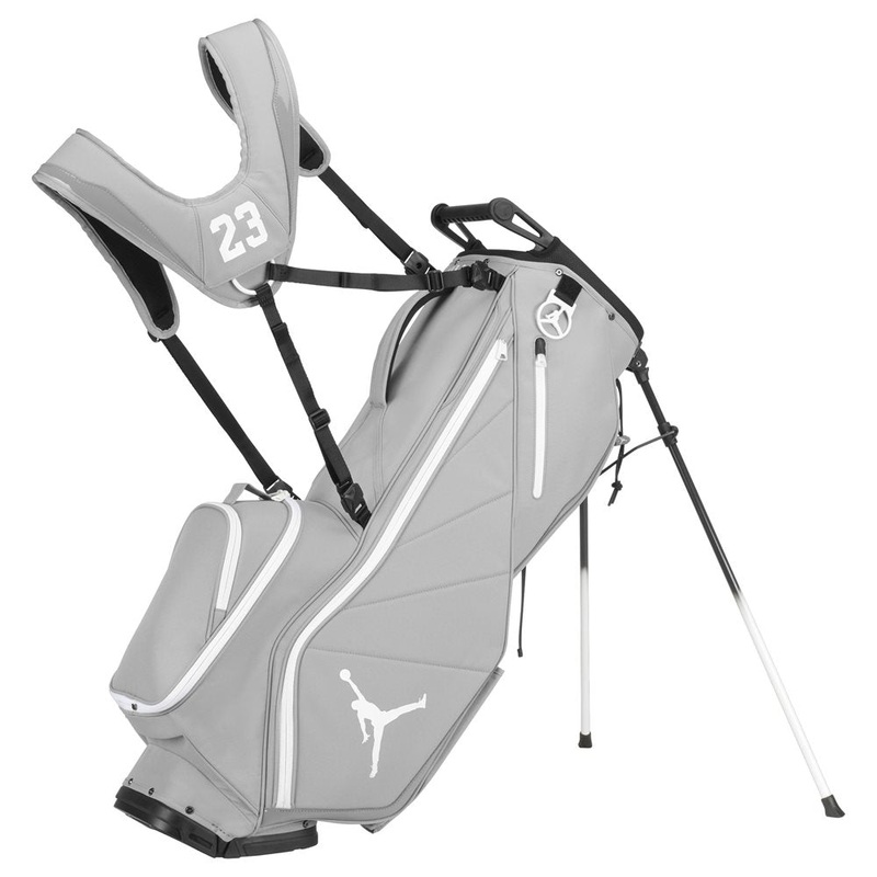 Jordan Fadeaway Stand Bag|Medium Gray/Cool Gray/White|Premium Black/Anthracite/University Red