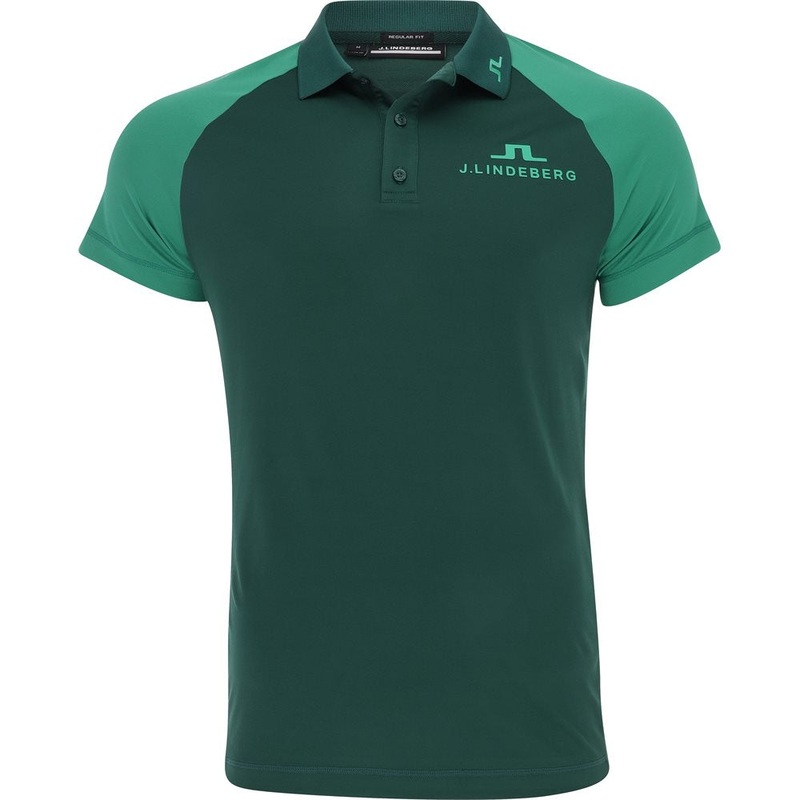 Lars Players Golf Polo|Bosphorus/White/Rain Forest|Large|XX-Large