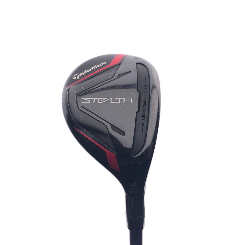 Used TaylorMade Stealth Rescue 4 Hybrid / 22 Degrees / Stiff Flex