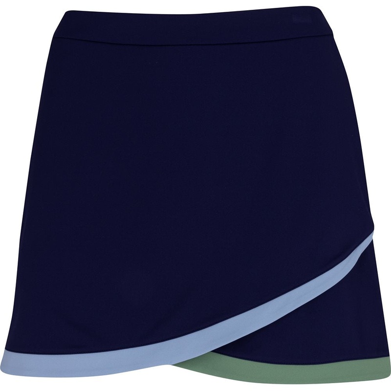 Women’s Dry Wick Interlock Wrap Petal Hemline Contrast Trim 15 Skort