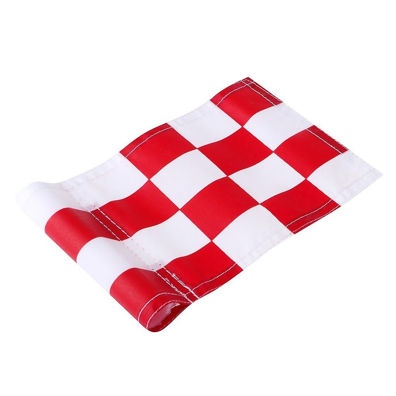 Golf Practicing Training Nylon Putting Green Chequered Flag  Red+White