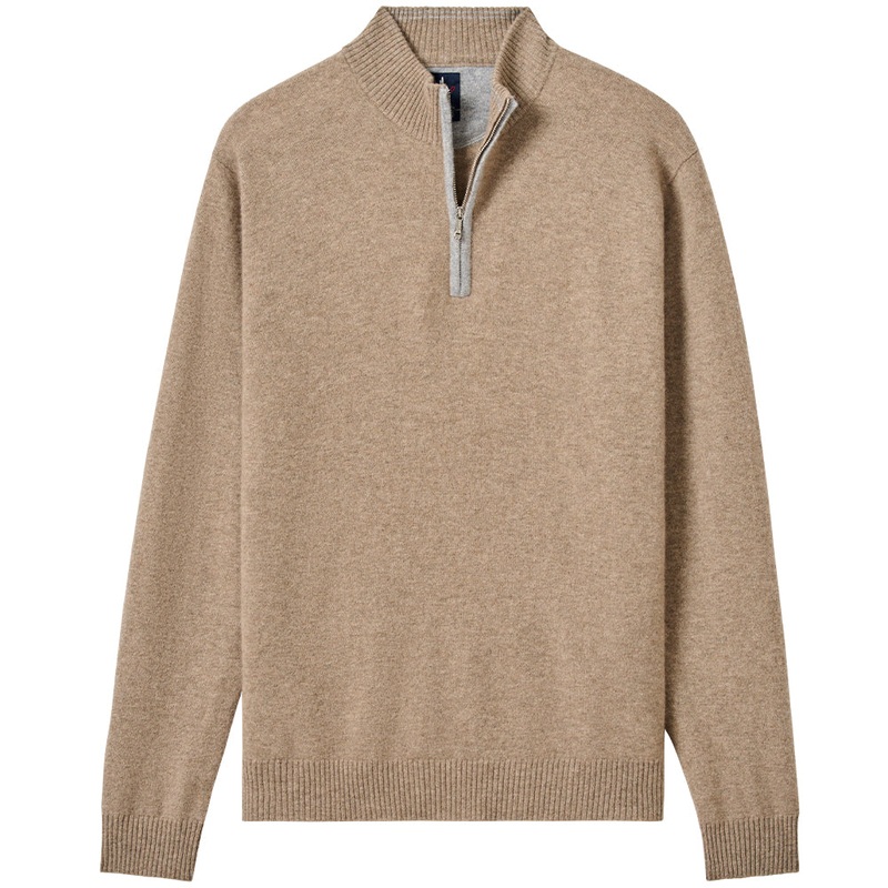 Niccolo 1/4 Zip Sweater|Beige Solid Alpaca|Green Solid Cyprus|Light Gray|Navy|Small|Medium|Large|X-Large|XX-Large