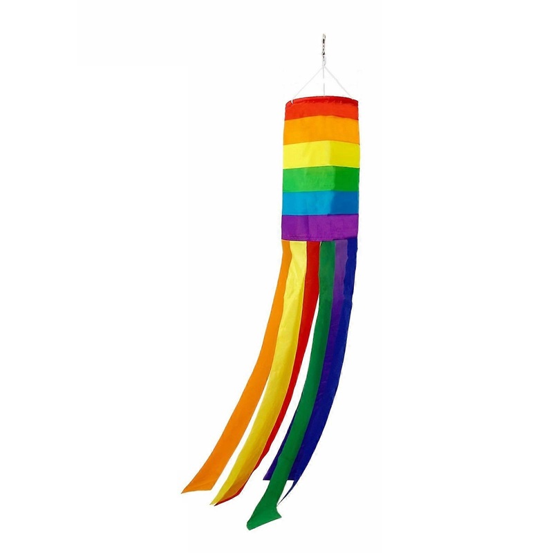 Flag Colorful Flag Windsock Rainbow Flag Waterproof Wind Direction Measurement Outdoor Backyard Garden