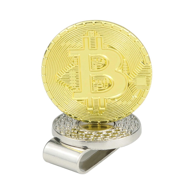 Magnetic Golfball Marker Hat Clip Golden Coin Pattern Golfball Marker Caps Clips with Magnetic Golfs Accessories  gold