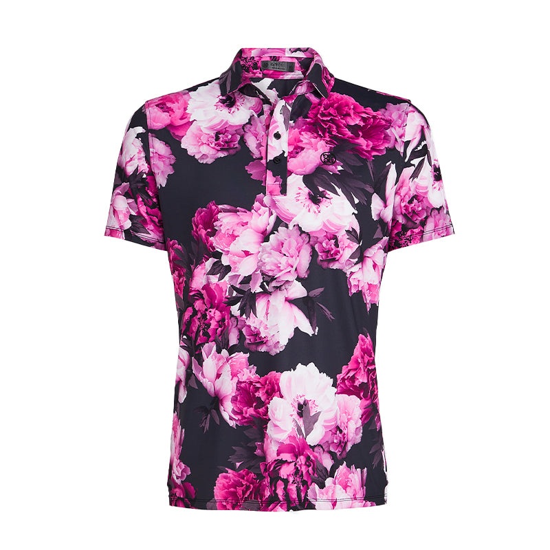 GFORE Photo Floral Jersey Men’s Polo (Onyx)