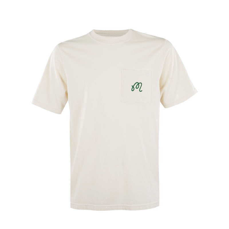 MALBON GOLF Follow Thru Pocket Men’s T-Shirt (Ivory)