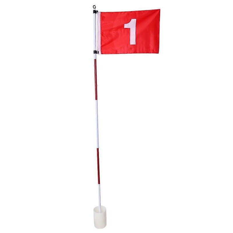 5-Section Folding Golf Flag Stick Garden Cup Training Home Golfing Mark