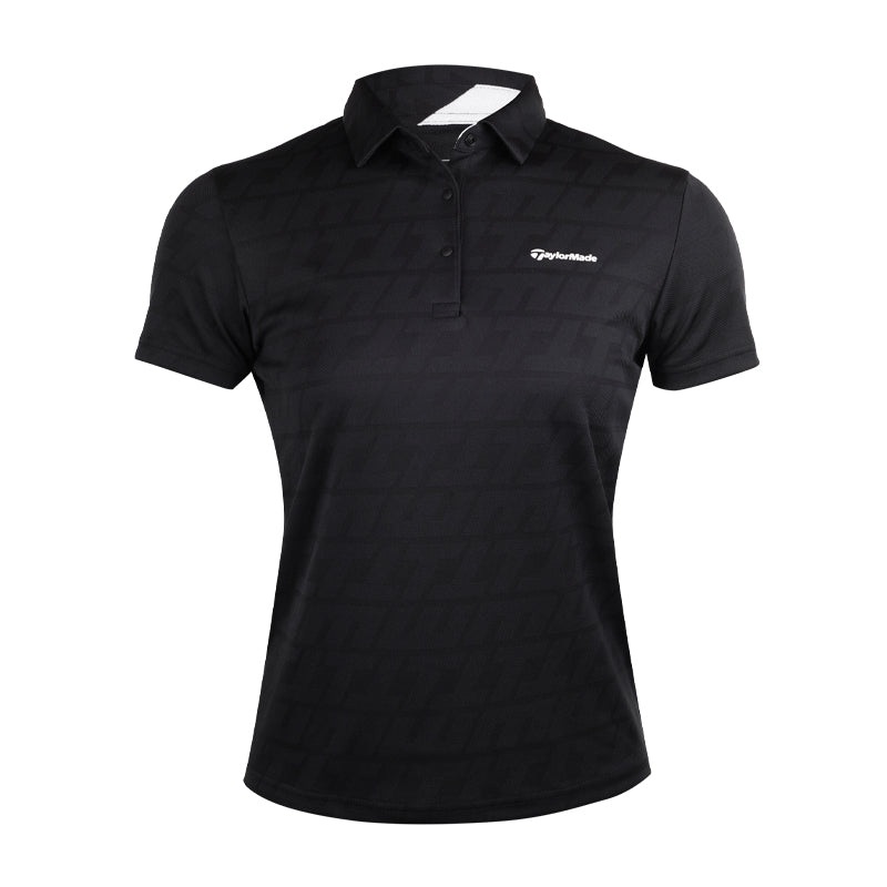 TAYLORMADE Tour Jacquard Women’s Polo (Black)