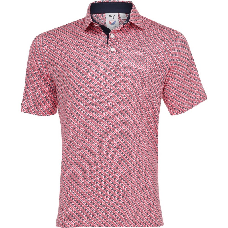 x Volition Multi Flag Polo|White Glow/Strong Red|Deep Navy/Strong Red|Medium|Large|X-Large|XX-Large