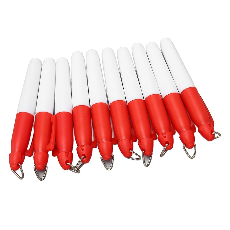 10pcs Golfing Marker Pen Oil Based Waterproof Portable Ball Line Marker Tool Ball Alignment Tool for Drawing Coloring Red