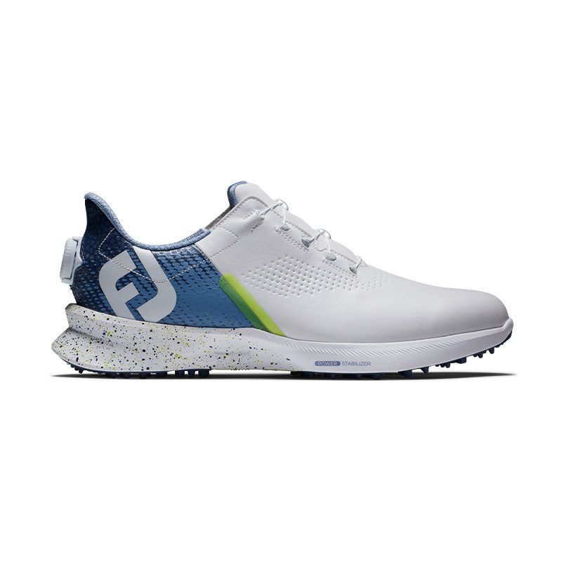 FOOTJOY Fuel BOA Men’s Spikeless Shoes (White/Blue/Green)