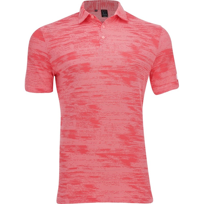 ULT365 Textured Stripe Polo|Semi Pink Spark/Better Scarlet|Medium|Large|X-Large|XX-Large