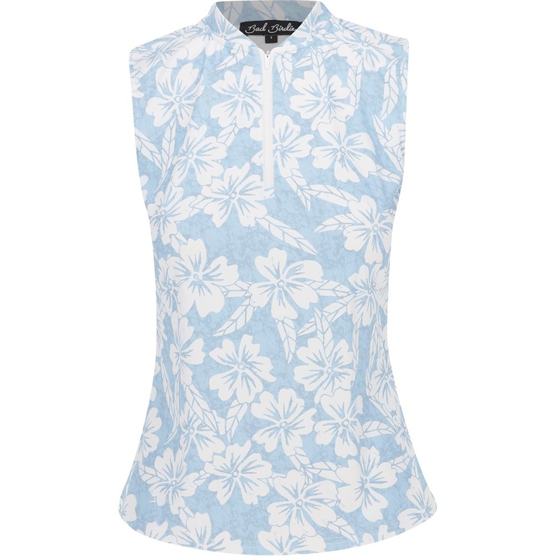Women’s Blade Sleeveless Polo|Light Blue/White Floral|X-Small|Small|Medium|Large