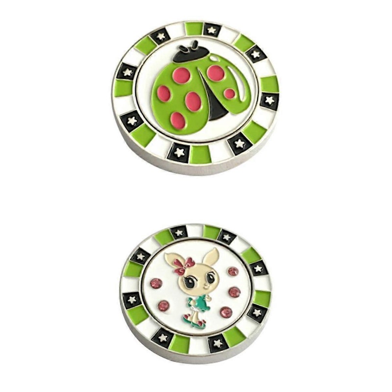 2pcs Double Side Magnetic Golf Ball Position Marker Marking Tool Kit – Sturdy &