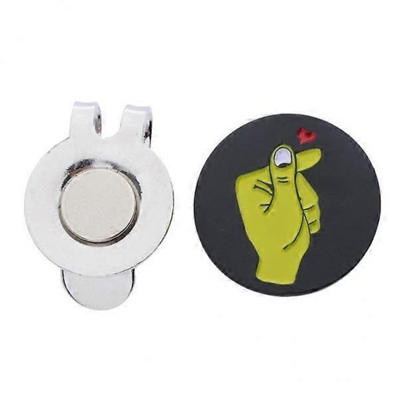 2x Custom Golf Ball Marker Hat Clip with Pattern