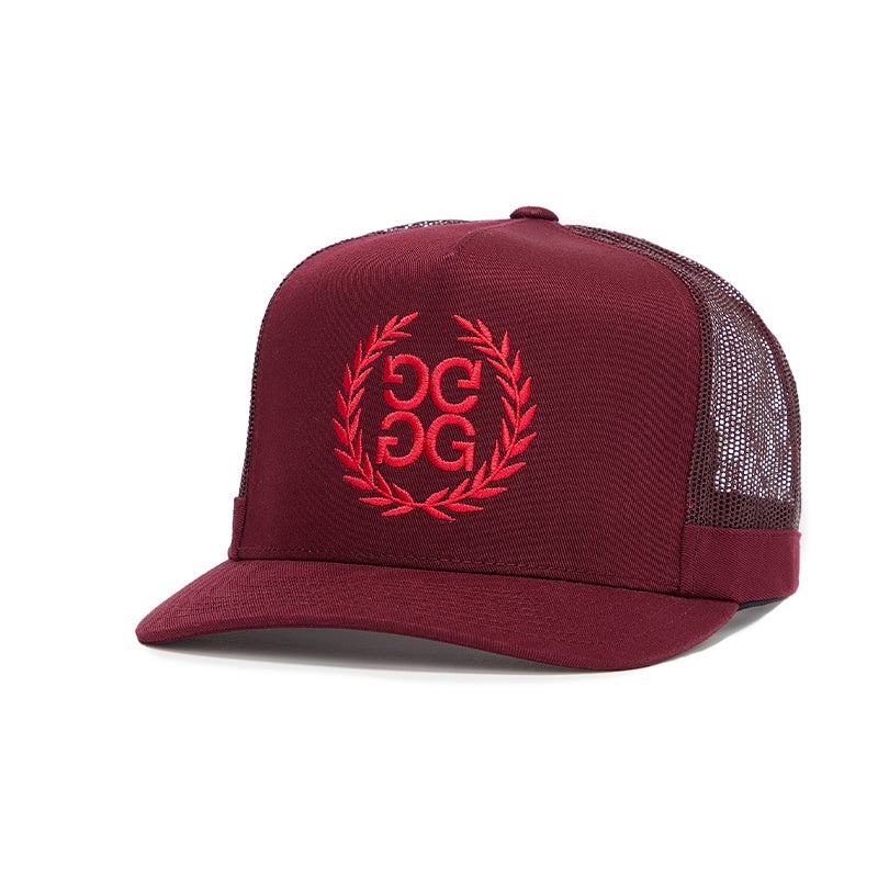 GFORE Wreath Cotton Twill Tall Trucker Men’s Cap (Rhubarb)