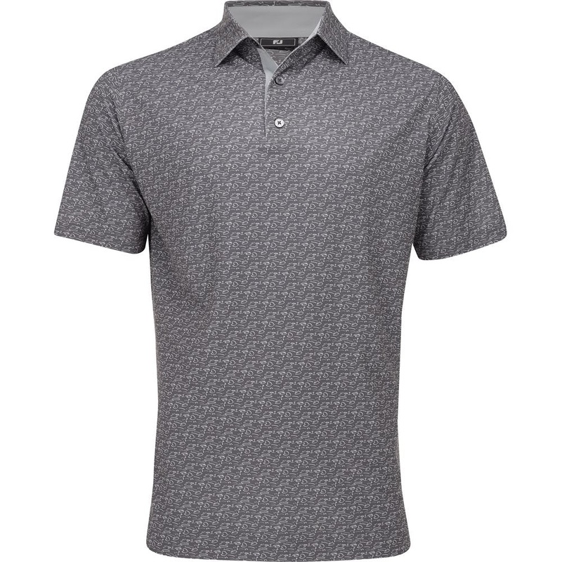 Golf Course Doodle Pique Polo|Gravel|Small