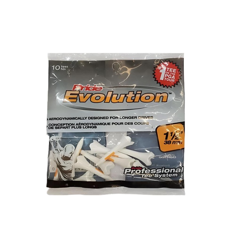 Pride Sports – Plastic Tee – Pts Green Grass 1.12 (10Pc) – White