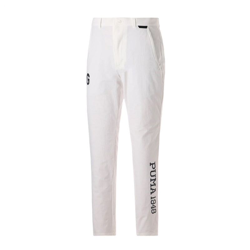 PUMA 4-Way Stretch Print Tapered Men’s Pants (Bright White)