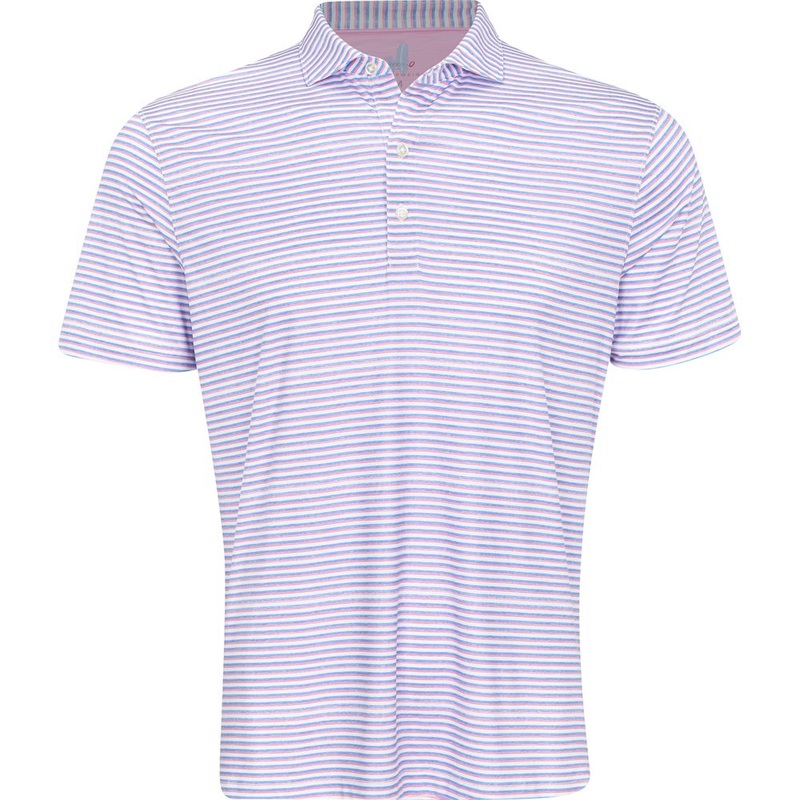 Warwick Stripe Polo|Porto Pink|Rouge Red|Medium|Large|X-Large|XX-Large