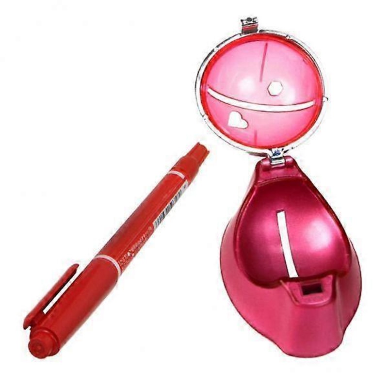 2X Golf Ball Liner Marker Putting Drawing Alignment Tool with Pen Pink+Red