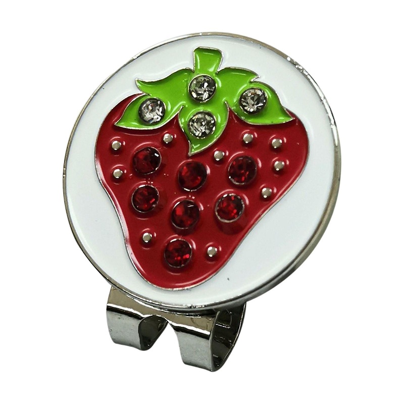 Golf Ball Marker Durable Lightweight Holder for Golf Accessories Strawberry