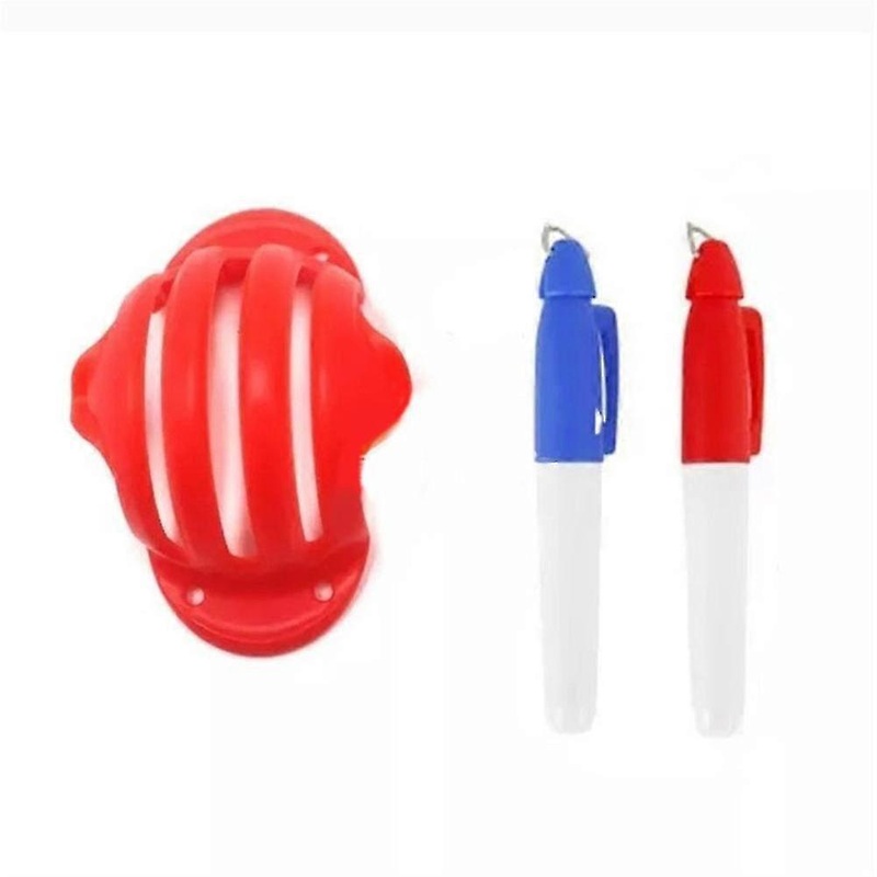 Golf Ball Triple Track 3 Line Marker Stencil ERC Chrome Soft Odyssey + 2 Pen High Quality Triple TracksRed SZRH A-S