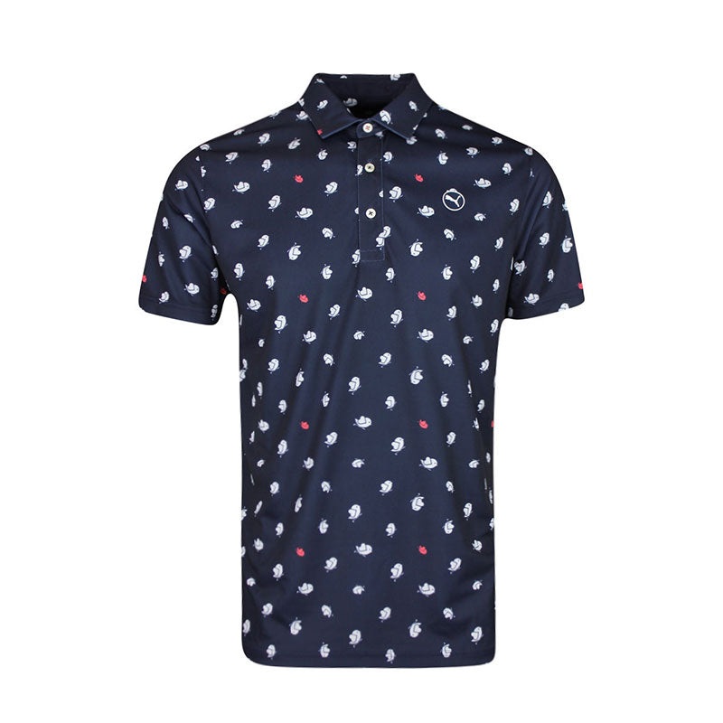 PUMA Pure 2.0 Birdies Men’s Polo (Deep Navy/White)
