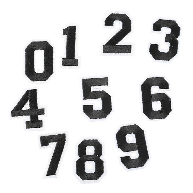 Number Embroidery Patches Rectangular Fashionable Design 5.2cm x 3.8cm x 0.1cm 10Pcs