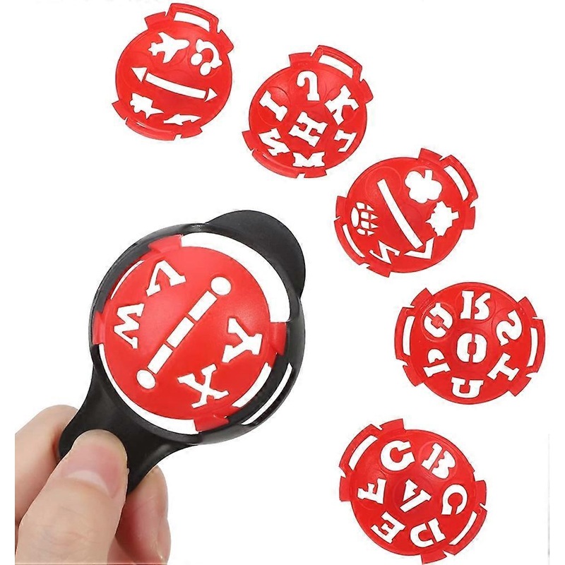 7pcs  Ball Liner Line Marker Template Letter Pattern Ball Scribe Template Drawing Alignment Tool