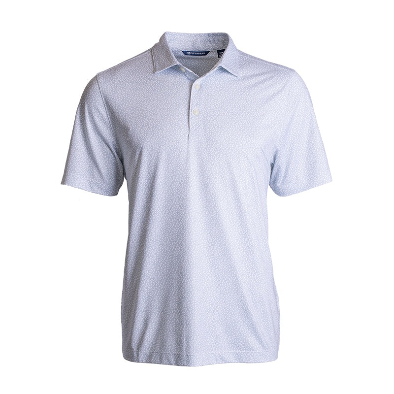 CUTTER & BUCK Pike Eco Pebble Printed Men’s Polo (White)