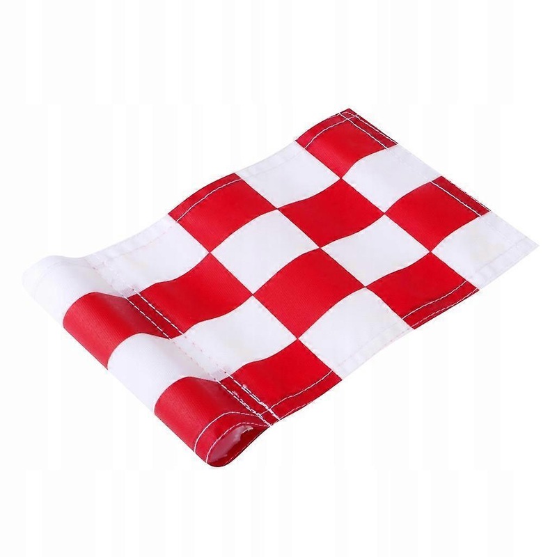 Prettyia Golf Putting Green Flags Red White