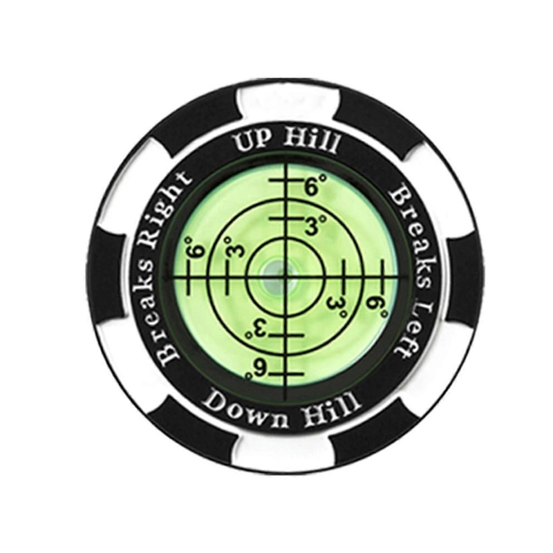 Professionally Designed Golf Ball Marker with High-Accuracy Portable Green Reader and Plastic Clip