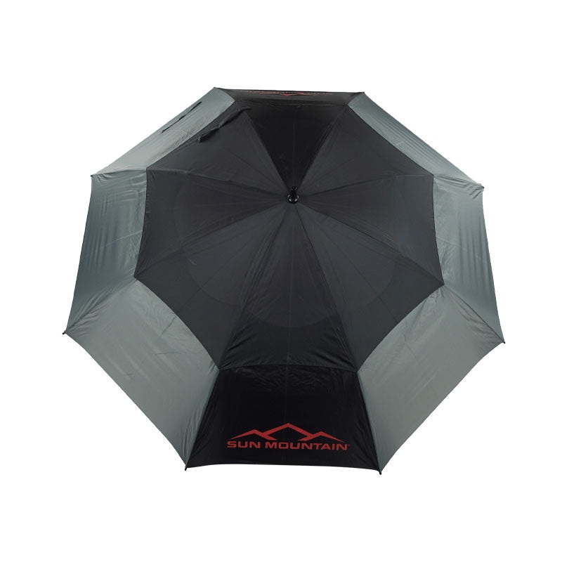 SUN MOUNTAIN 68 Double Canopy Umbrella (Black/Steel/Red)
