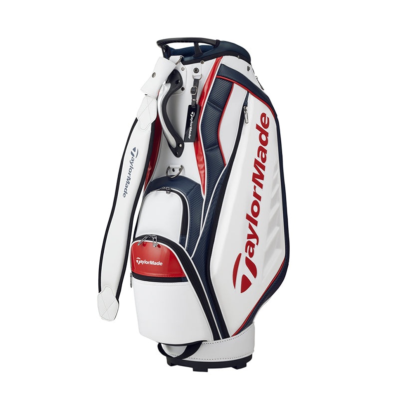 TAYLORMADE 9.5 Auth-Tech Cart Bag (White/Navy/Red)