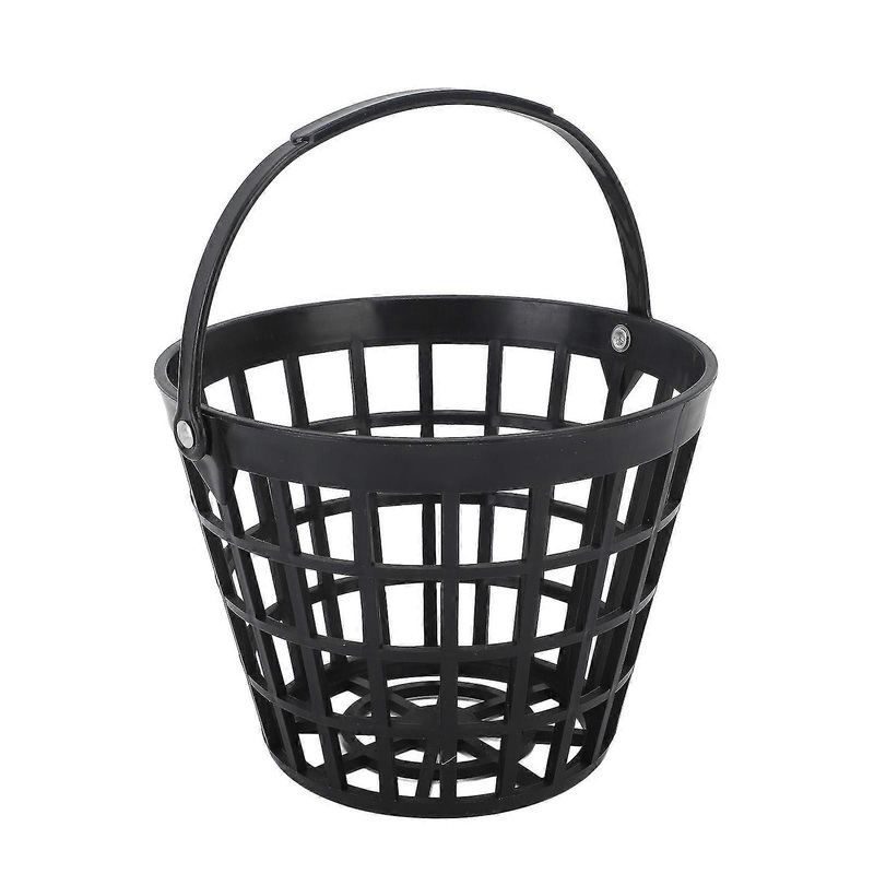 Black Nylon Golf Ball Basket Holder with Handle – Plastic Container for 25 Golf Balls, Stadium Accessories & Portable Storage