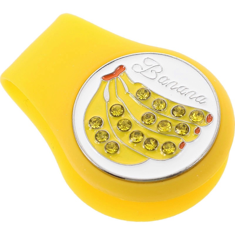Silicone Golf Hat Clip for Decoration Golf Ball Marker Yellow