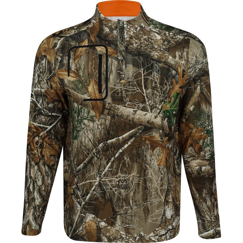 x REALTREE 1/4 Zip Pullover|Deep Forest|Puma Black|Medium|Large|X-Large|XX-Large