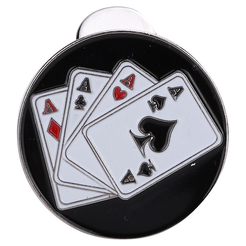 Metal Magnetic Golf Cap Ball Marker Accessory (Poker)
