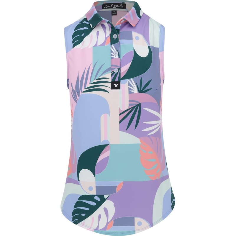 Women’s Core Sleeveless Polo|Pink/Purple Multi|Medium