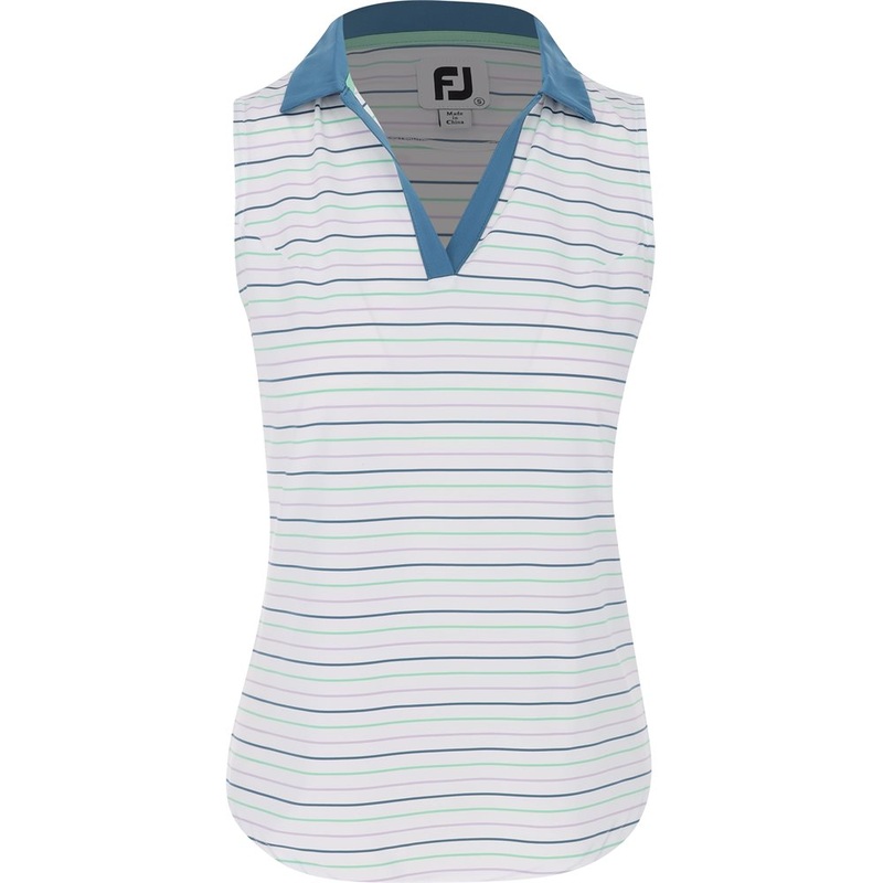 Women’s Sleeveless Stripe Polo