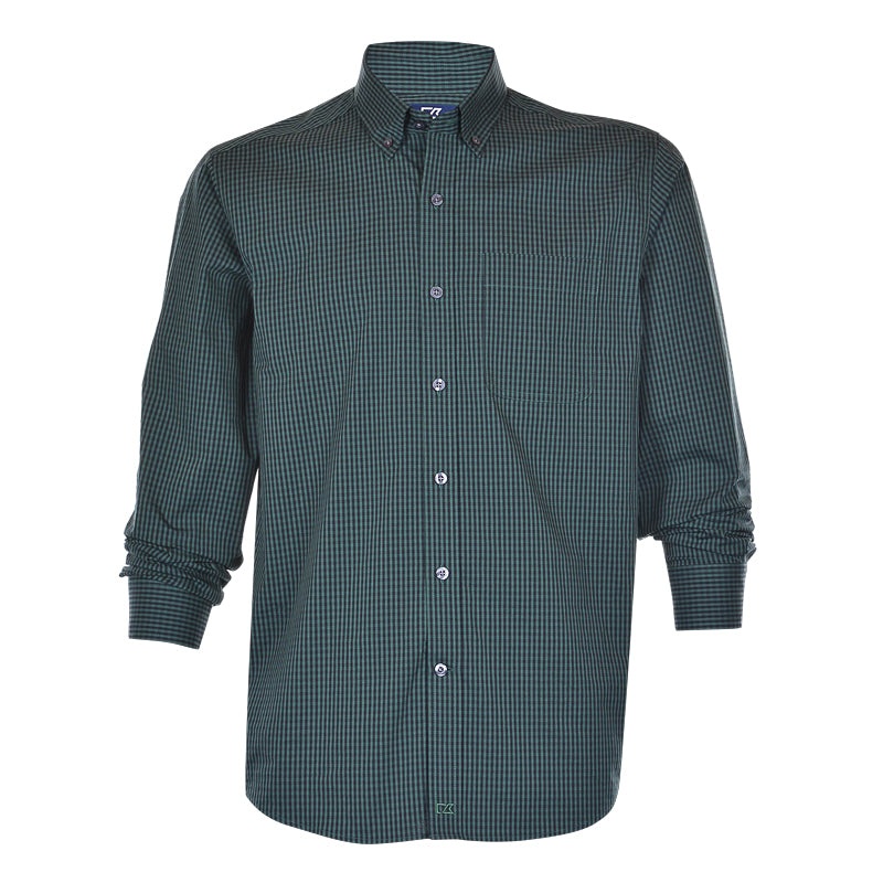CUTTER & BUCK Anchor Gingham Men’s Longsleeve Shirt (Hunter)