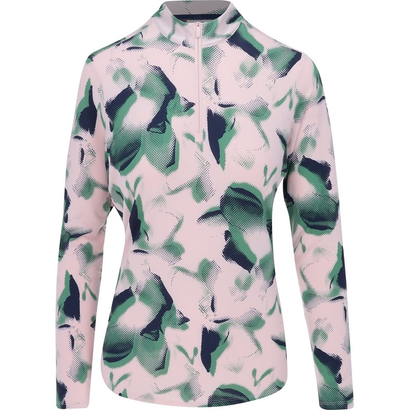 Women’s Ultimate365 Printed Long Sleeve 1/4 Zip Mock Neck Shirt