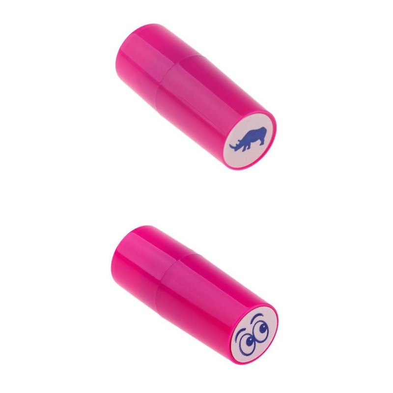 2 Pieces Colorfast Golf Ball Stamper Marker Impression Seal Eyes+Rhinoceros