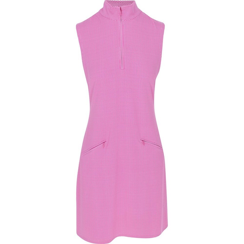 Women’s Essential Check Dress|Hot Pink/White|X-Large