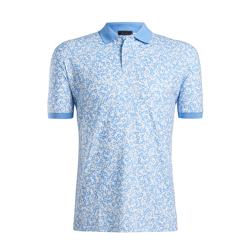 GFORE Daisy Floral Men’s Polo (Snow)