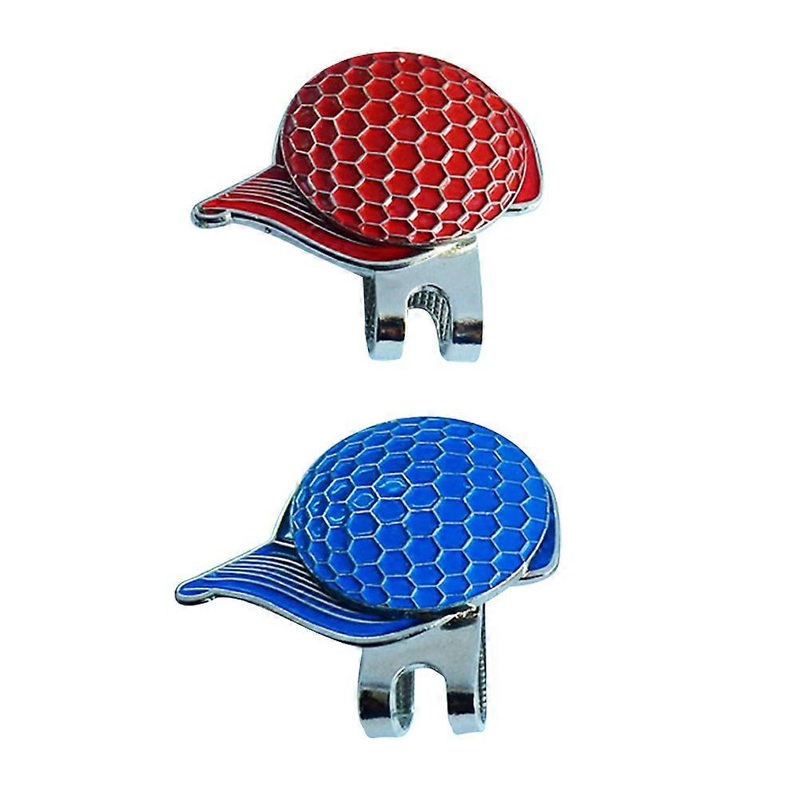 Golf Ball Markers with Strong Magnet Made of Durable Metal Assorted Color Fits Belts and Visors 2 Pcs