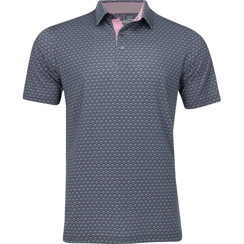 MATTR Palm Deco Polo|Pink Icing/Turquoise Surf|Aqua Blue/Garnet Rose|Small|Large|X-Large|XX-Large