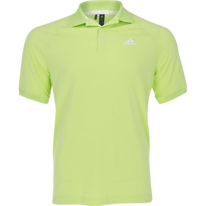 Moss Stitch Jacquard Polo|Pulse Lime/White|Small