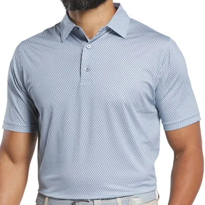 TOUR LOGO Wiggle Print Polo|Gray Other Gray Navy White|Medium|Large|X-Large|XX-Large|Small